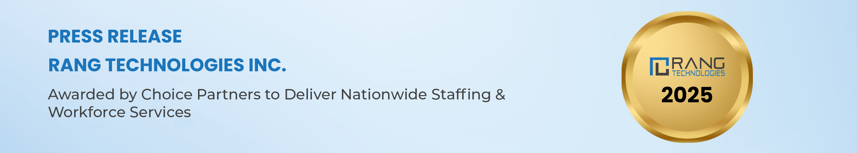 Rang Technologies Awarded by Choice Partners to Deliver Nationwide Staffing and Workforce Services